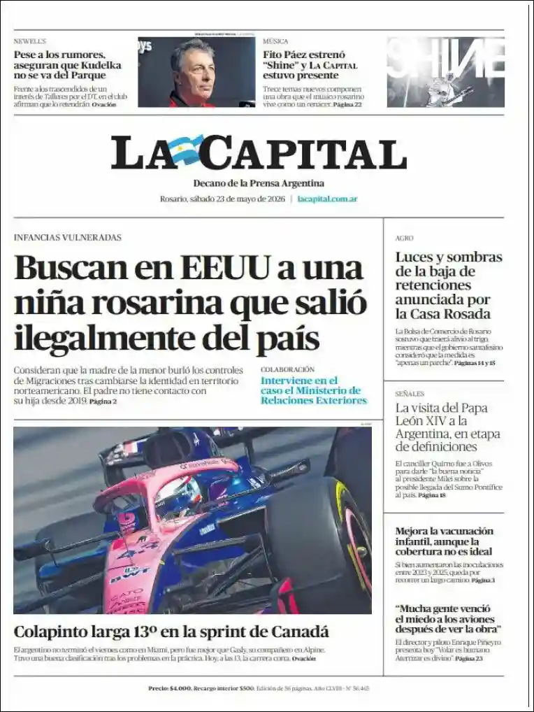 Evolucion Streaming | FM IDENTIDAD BRAGADO - Tapa del diario La Capital Rosario