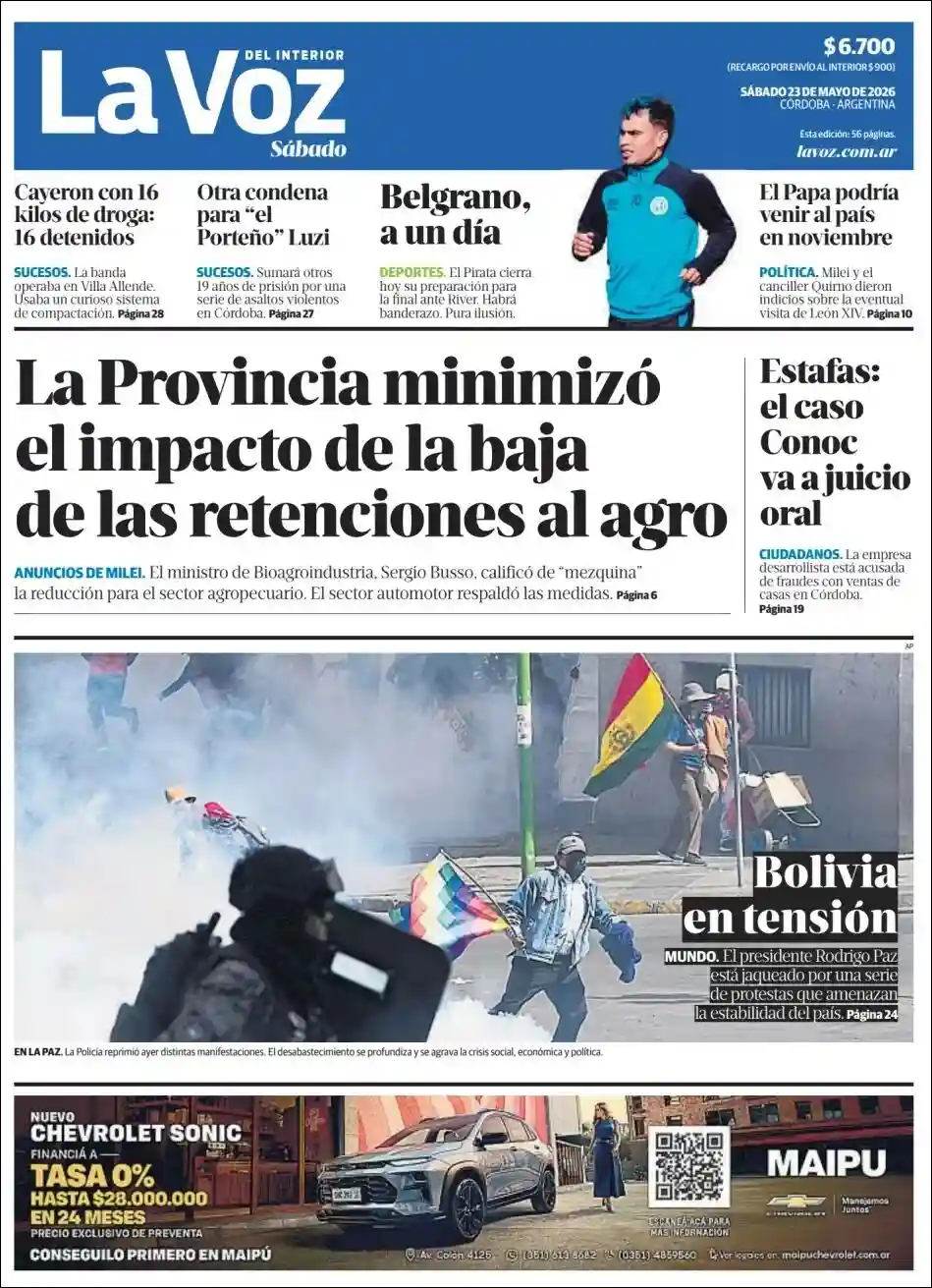 Evolucion Streaming | FM IDENTIDAD BRAGADO - Tapa del diario La Voz