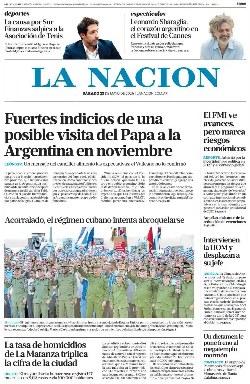 Evolucion Streaming | FM IDENTIDAD BRAGADO - Tapa del diario Nacion